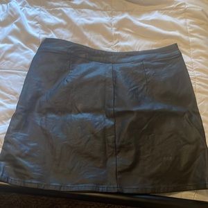 Mini leather skirt
